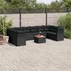 Image de Salon de jardin modulable Vidaxl 10 personnes 11 pieces resine tressee 62.0 x 62 x 69 cm noir