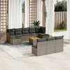 Image de vidaXL Salon de Jardin avec Coussins 11 pcs, Canapés de Terrasse, Ensemble de Meubles de Patio, Mobilier d'Extérieur, Gris 3256200