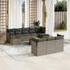 Image de vidaXL Salon de Jardin avec Coussins 11 pcs, Canapés de Terrasse, Ensemble de Meubles de Patio, Mobilier d'Extérieur, Gris 3256214