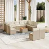 Image de vidaXL Salon de Jardin avec Coussins 12 pcs, Canapés de Terrasse, Ensemble de Meubles de Patio, Mobilier d'Extérieur, Beige 3256219