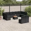 Image de vidaXL Salon de Jardin avec Coussins 13 pcs, Canapés de Terrasse, Ensemble de Meubles de Patio, Mobilier d'Extérieur, Noir 3256223