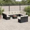Image de vidaXL Salon de Jardin avec Coussins 13 pcs, Canapés de Terrasse, Ensemble de Meubles de Patio, Mobilier d'Extérieur, Noir 3256224