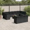 Image de vidaXL Salon de Jardin avec Coussins 14 pcs, Canapés de Terrasse, Ensemble de Meubles de Patio, Mobilier d'Extérieur, Noir 3256251