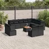 Image de vidaXL Salon de Jardin avec Coussins 13 pcs, Canapés de Terrasse, Ensemble de Meubles de Patio, Mobilier d'Extérieur, Noir 3256258