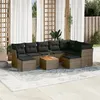 Image de vidaXL Salon de Jardin avec Coussins 10 pcs, Canapés de Terrasse, Ensemble de Meubles de Patio, Mobilier d'Extérieur, Gris 3256298
