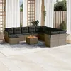 Image de vidaXL Salon de Jardin avec Coussins 12 pcs, Canapés de Terrasse, Ensemble de Meubles de Patio, Mobilier d'Extérieur, Gris 3256312