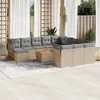 Image de Salon de jardin modulable vidaxl beige 13 pieces resine tressee 62 x 62 x 69 cm 12 personnes