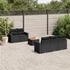 Image de vidaXL Salon de Jardin avec Coussins 6 pcs, Canapés de Terrasse, Ensemble de Meubles de Patio, Mobilier d'Extérieur, Noir 3256335