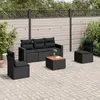 Image de vidaXL Salon de Jardin avec Coussins 6 pcs, Canapés de Terrasse, Ensemble de Meubles de Patio, Mobilier d'Extérieur, Noir 3256391