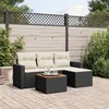 Image de vidaXL Salon de Jardin avec Coussins 5 pcs, Canapés de Terrasse, Ensemble de Meubles de Patio, Mobilier d'Extérieur, Noir 3256420