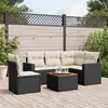 Image de Salon de jardin modulable Vidaxl 5 personnes resine tressee 6 pieces 62 x 62 x 69 cm noir