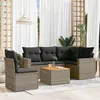 Image de Salon de jardin modulable VIDAXL gris 6 pieces resine tressee 62 x 62 x 69 cm 2 personnes