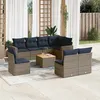 Image de vidaXL Salon de Jardin avec Coussins 9 pcs, Canapés de Patio, Ensemble de Meubles, Mobilier de Terrasse Exterieur, Gris 3256495