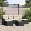 Image de vidaXL Salon de Jardin avec Coussins 7 pcs, Canapés de Terrasse, Ensemble de Meubles de Patio, Mobilier d'Extérieur, Noir 3256574