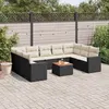 Image de Salon de jardin modulable vidaxl rotin 9 personnes 10 pieces 62 x 62 x 69 cm noir