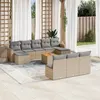 Image de Salon de jardin modulable vidaxl 11 pieces rotin beige 62 x 55 x 69 cm
