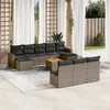 Image de vidaxl Salon de jardin modulable - Lot de 11 pièces - Résine tressée gris - 2 personnes