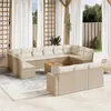 Image de vidaXL Salon de Jardin avec Coussins 14 pcs, Canapés de Terrasse, Ensemble de Meubles de Patio, Mobilier d'Extérieur, Beige 3256695