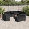 Image de Salon de jardin modulable Vidaxl resine tressee noir 12 personnes 62 x 62 x 69 cm 13 pieces