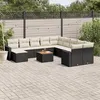 Image de Salon de jardin modulable Vidaxl rotin noir 12 pieces x 65.5 x 69