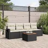 Image de vidaXL Salon de Jardin avec Coussins 5 pcs, Canapés de Terrasse, Ensemble de Meubles de Patio, Mobilier d'Extérieur, Noir 3256770