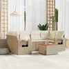 Image de vidaXL Salon de Jardin avec Coussins 7 pcs, Canapés de Terrasse, Ensemble de Meubles de Patio, Mobilier d'Extérieur, Beige 3256793