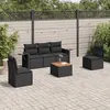 Image de 6 pieces Vidaxl salon de jardin modulable noir 5 personnes 62 x 55 x 69 resine tressee