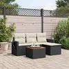 Image de vidaXL Salon de Jardin avec Coussins 5 pcs, Canapés de Terrasse, Ensemble de Meubles de Patio, Mobilier d'Extérieur, Noir 3256861