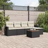 Image de vidaXL Salon de Jardin avec Coussins 6 pcs, Canapés de Terrasse, Ensemble de Meubles de Patio, Mobilier d'Extérieur, Noir 3256868