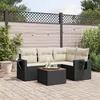 Image de vidaXL Salon de Jardin avec Coussins 5 pcs, Canapés de Terrasse, Ensemble de Meubles de Patio, Mobilier d'Extérieur, Noir 3256875
