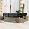 Image de vidaXL Salon de Jardin avec Coussins 6 pcs, Canapés de Terrasse, Ensemble de Meubles de Patio, Mobilier d'Extérieur, Gris 3256886