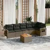 Image de vidaXL Salon de Jardin avec Coussins 7 pcs, Canapés de Terrasse, Ensemble de Meubles de Patio, Mobilier d'Extérieur, Gris 3256907