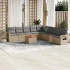 Image de vidaXL Salon de Jardin avec Coussins 10 pcs, Canapés de Terrasse, Ensemble de Meubles de Patio, Mobilier d'Extérieur, 3256941