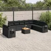 Image de vidaXL Salon de Jardin avec Coussins 10 pcs, Canapés de Terrasse, Ensemble de Meubles de Patio, Mobilier d'Extérieur, Beige 3254185