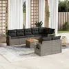 Image de vidaXL Salon de Jardin avec Coussins 9 pcs, Canapés de Terrasse, Ensemble de Meubles de Patio, Mobilier d'Extérieur, Gris 3256984