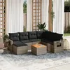 Image de vidaXL Salon de Jardin avec Coussins 8 pcs, Canapés de Terrasse, Ensemble de Meubles de Patio, Mobilier d'Extérieur, Gris 3257012