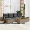 Image de vidaXL Salon de Jardin avec Coussins 7 pcs, Canapés de Terrasse, Ensemble de Meubles de Patio, Mobilier d'Extérieur, Gris 3257019