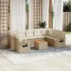 Image de vidaXL Salon de Jardin avec Coussins 14 pcs, Canapés avec Pieds Réglables, Ensemble de Meubles d'Extérieur Patio Terrasse, 3250403