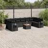 Image de vidaXL Salon de Jardin avec Coussins 14 pcs, Canapés de Terrasse, Ensemble de Meubles de Patio, Mobilier d'Extérieur, Noir 3257147