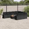Image de Salon de jardin modulable Vidaxl 10 personnes 11 pieces noir 62 x 62 x 69 resine tressee