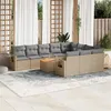 Image de vidaXL Salon de Jardin avec Coussins 11 pcs, Canapés de Terrasse, Ensemble de Meubles de Patio, Mobilier d'Extérieur, 3257074