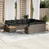 Image de vidaXL Salon de Jardin avec Coussins 12 pcs, Canapés de Terrasse, Ensemble de Meubles de Patio, Mobilier d'Extérieur, Gris 3258497