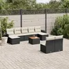 Image de Salon de jardin modulable GENERIQUE noir resine tressee 10 pieces 62 x 55 x 69 cm 9 personnes