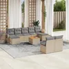 Image de vidaXL Salon de Jardin avec Coussins 10 pcs, Canapés de Terrasse, Ensemble de Meubles de Patio, Mobilier d'Extérieur, 3257095