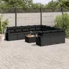 Image de Salon de jardin modulable Vidaxl resine tressee 11 personnes 12 pieces 62 x 62 x 69 cm noir