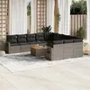 Image de vidaXL Salon de Jardin avec Coussins 10 pcs, Canapés de Terrasse, Ensemble de Meubles de Patio, Mobilier d'Extérieur, Beige 3258726