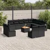 Image de vidaXL 13-delige Loungeset met kussens poly rattan zwart3257140