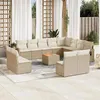 Image de vidaXL Salon de Jardin avec Coussins 9 pcs, Canapés avec Pieds Réglables, Ensemble de Meubles d'Extérieur Patio Terrasse, 3250150