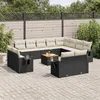 Image de Noir Vidaxl 13 pieces salon de jardin modulable resine tressee 62 x 62 x 69 12 personnes