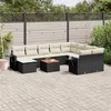 Image de Resine tressee Vidaxl salon de jardin modulable 10 personnes 11 pieces 62 x 62 x 69 noir